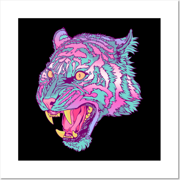 Transgender Pride Tiger Wall Art by Crude Casey